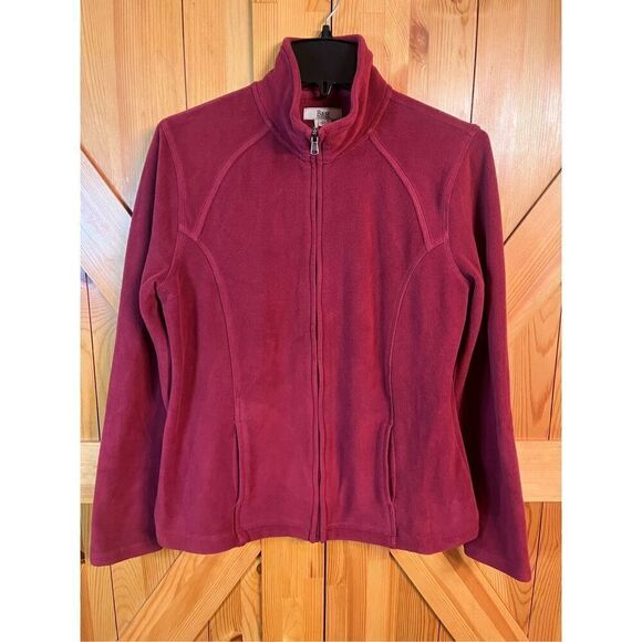 G H Bass Women’s Zip Up Fleece Jacket Size Medium (3262) - Picture 1 of 4